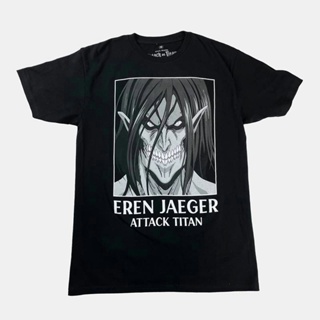 [S-5XL]Attack On Titan - เสื้อยืด Eren Attack Titan เสื้อผ้าคู่รักชายหญิง