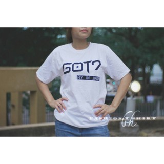  ใหม่เอี่ยมเสื้อยืด สกรีน GOT7 สีขาว พร้อมส่ง หล่อ