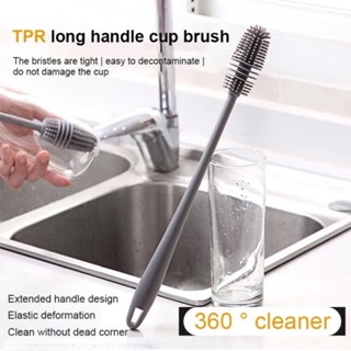 Cleaner Kitchen Cleaning Tool Long Handle Drink Wineglass Bottle Glass Cup Silicone Cup Brush Cup Scrubber Glass