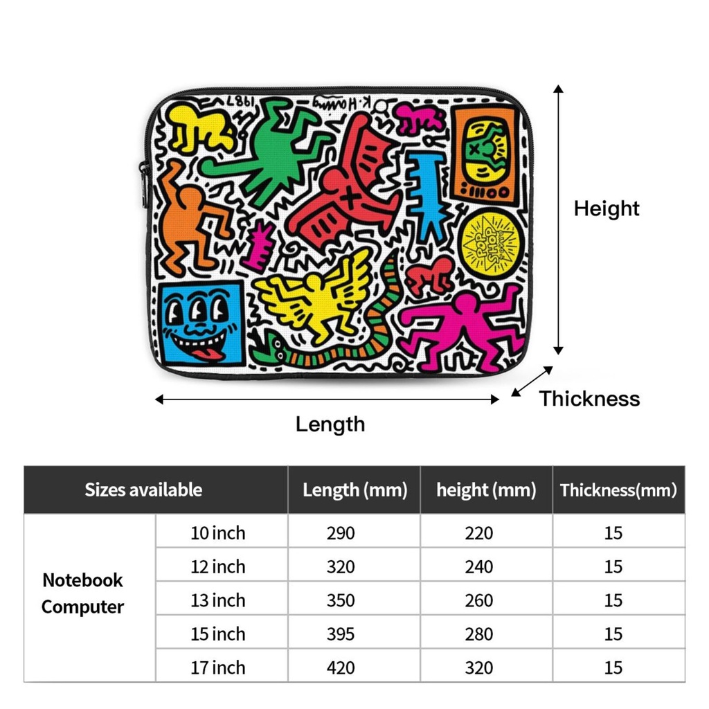 keith-haring-กระเป๋าใส่แล็ปท็อป-แท็บเล็ต-10-17-นิ้ว-แฟชั่นน่ารัก