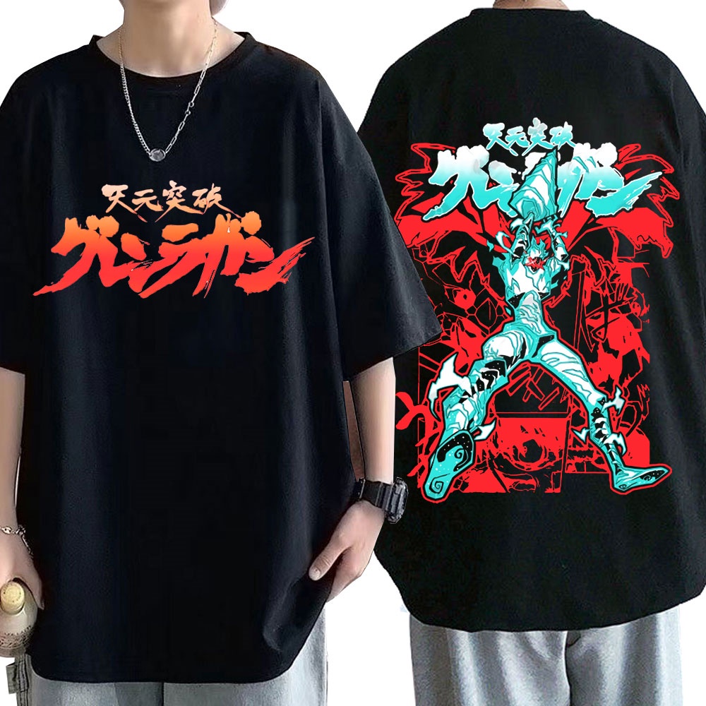 2ij8-พร้อมส่ง-เสื้อยืดแขนสั้น-ผ้าฝ้ายแท้-พิมพ์ลายอนิเมะ-tengen-toppa-gurren-lagann-สไตล์ฮาราจูกุ-สตรีท-โอเวอร์ไซซ์-สําห