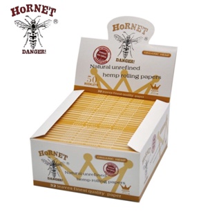 กระดาษโรล Hornet 110MM กระดาษ ธรรมชาติ 50 เล่ม Full Box 32 Sheets/Booklet