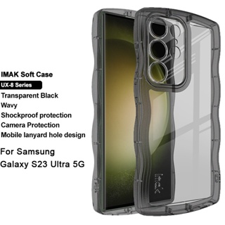 ของแท้ Imak เคสซิลิโคน TPU นิ่ม แบบใส ขอบหยัก กันกระแทก Samsung Galaxy S23 Ultra 5G