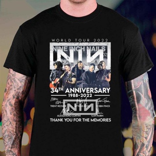 World Tour 2022 Nine Inch Nails 34th Anniversary 1988-2022 Thank You For The Memories Signature T-Shirt_03