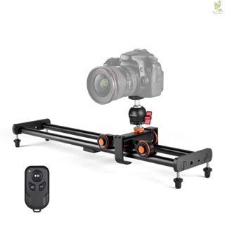 Andoer Camera Video Dolly Slider Kit with 3-wheel Auto Dolly Car 3 Speed Adjustable + 60cm/23.6in Track Rail Camera Slider + Flexible Ballhead Adapter with Wirelss Remote Control for DSLR Camera Camcorder