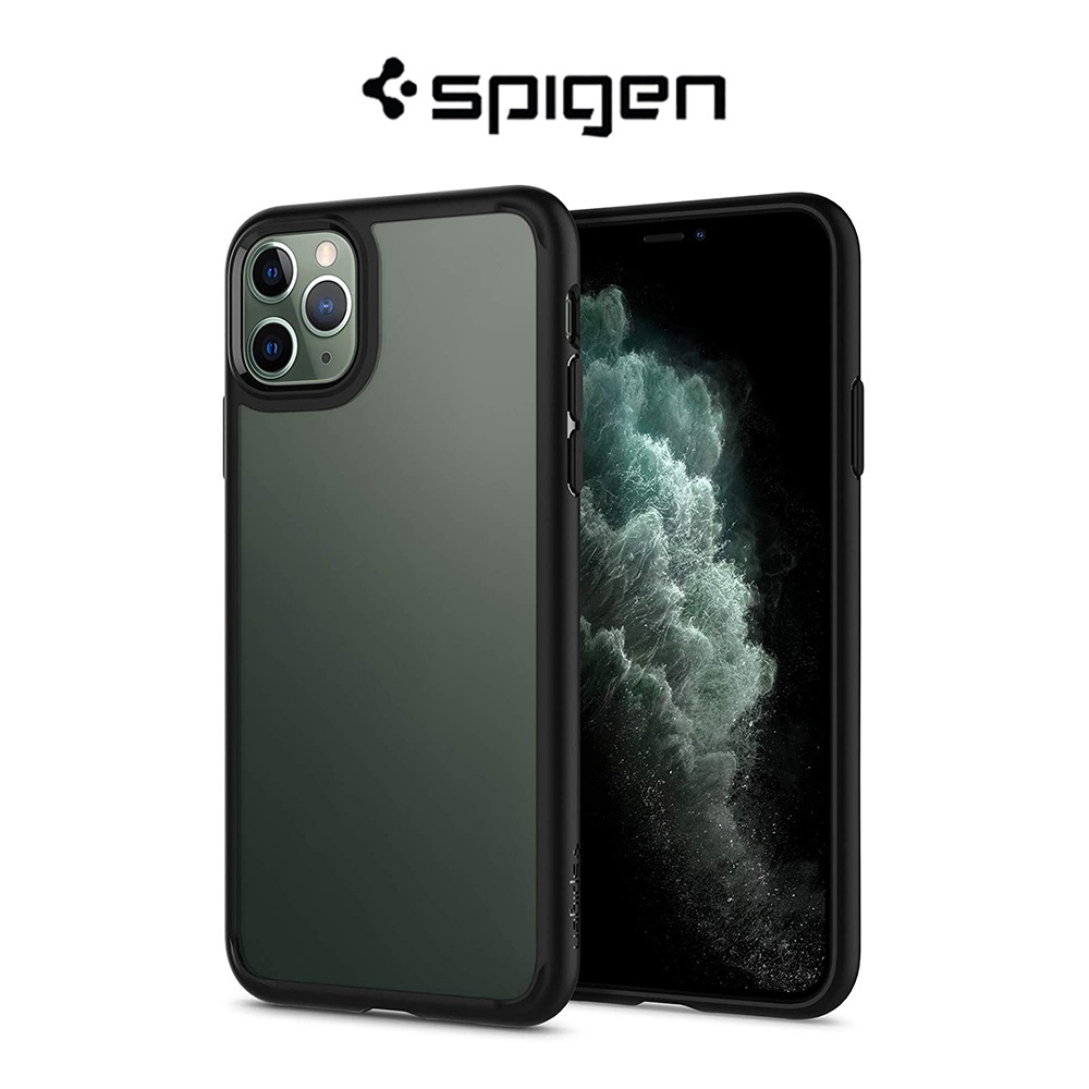 spigen-iphone-11-pro-max-เคส-ultra-hybrid-เคสสีดําด้าน