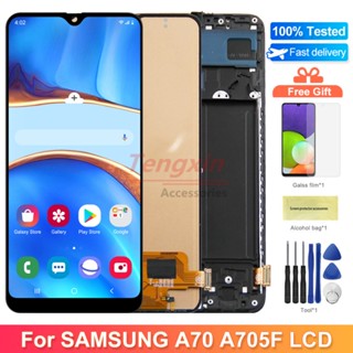 หน้าจอแสดงผล LCD พร้อมกรอบ แบบเปลี่ยน สําหรับ Samsung Galaxy A70 A70 A705F A705FN DS