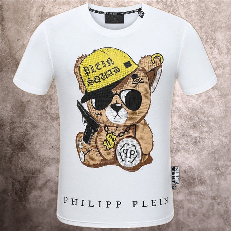 philipp-plein-t-shirt-high-quality-panda-hot-drilling-round-neck-mens-short-sleeve-shirt-01