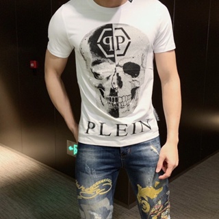 Philipp Plein T-shirt European station Tide brand PP short-sleeved male trend skull T-shirt_01