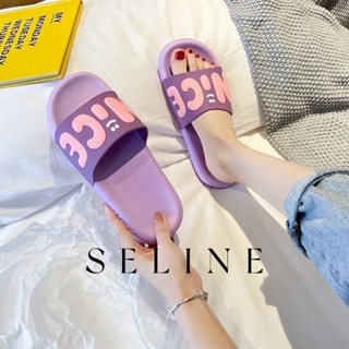 SELINE  รองเท้าแตะ ผู้หญิง 2023 ใหม่ EVAพื้นหนากันลื่น รองเท้าสนีกเกอร์ รองเท้าแตะใส่ในบ้าน Unique ทันสมัย ทันสมัย ทันสมัย B28G05D 37Z230910