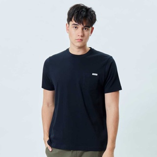 BODY GLOVE Unisex BASIC Cotton Pocket T-Shirt เสื้อยืดแบบมีกระเป๋า สีดำ-01_01