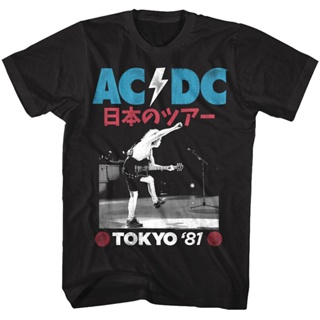 QiuY5 {Ready Stock XS-6XL} Acdc Tokyo Japan Tour 1981 Angus Metal Rock Band Concert 100% Cotton Sports Fitness Plus_03