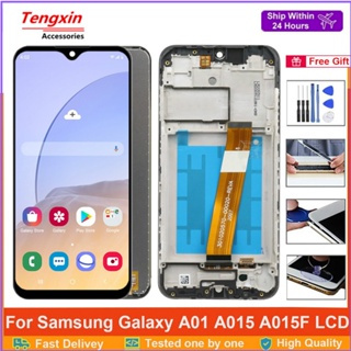 หน้าจอแสดงผล LCD ดิจิทัล 5.7 นิ้ว A01 สําหรับ Samsung Galaxy A01 LCD a015 SM-A015F A015G A015DS a015