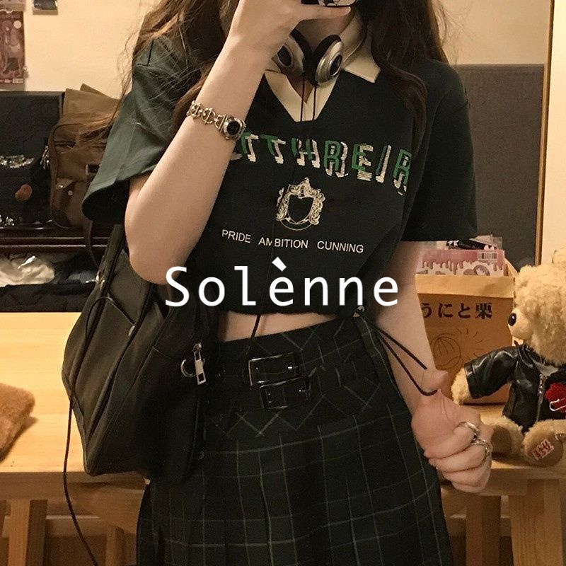 solenne-เสื้อครอป-y2k-เสื้อยืด-ครอป-2023new-korean-แฟชั่นผู้หญิง-mar0902