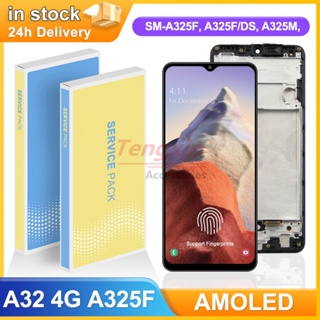 Super Amoled A32 หน้าจอแสดงผล LCD พร้อมกรอบ แบบเปลี่ยน สําหรับ Samsung Galaxy A32 A325F A325F DS