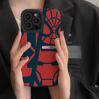เคสโทรศัพท์มือถือนิ่ม กันหล่นรอบด้าน ลาย Marvel Spider-Man สําหรับ Iphone Apple 11PRO 12PROMAX 13PRO 14promax 11 7 8plus xr xs xsmax 6S 7 8P