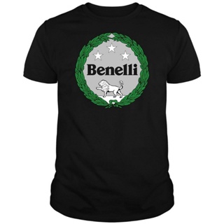 เสื้อยืดผ้าฝ้ายพิมพ์ลายขายดี Yuanl5 {พร้อมส่ง เสื้อยืดผ้าฝ้าย 100% พิมพ์ลายรถจักรยานยนต์ Benelli Italia Since 1911 Trk 5