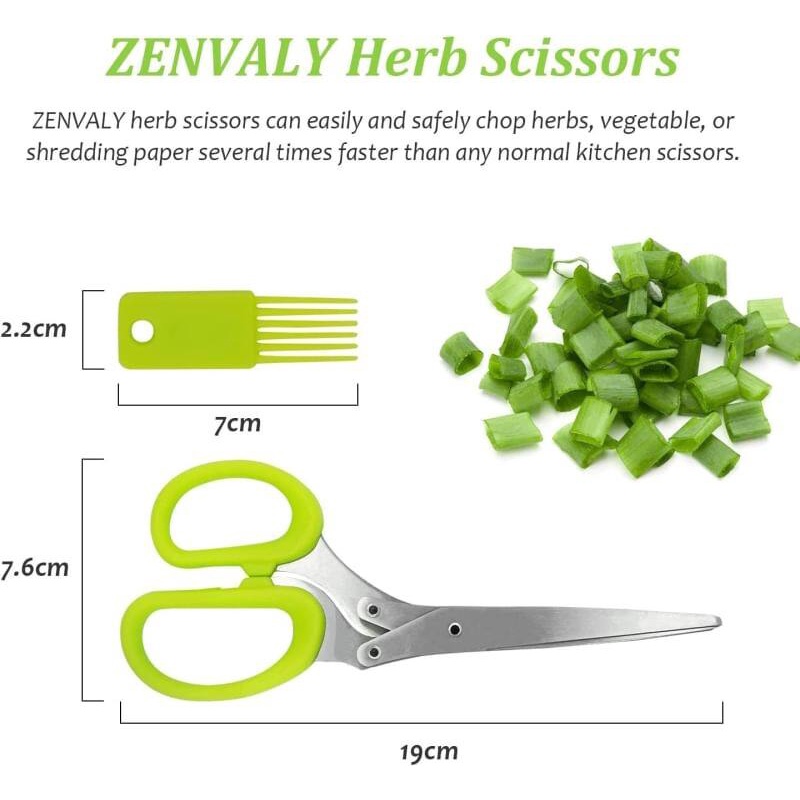 scissors-5-blades-stainless-steel-กรรไกร-5-แฉกสแตนเลส-ใช้ในการตัดเพียง-1-ครั้ง-เท่ากับการตัดถึง-5-ครั้ง