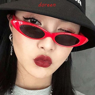 Doreen แว่นตากันแดด กรอบทรงตาแมว ทรงสามเหลี่ยม ขนาดเล็ก หลากสี แฟชั่นสําหรับผู้หญิง UV400