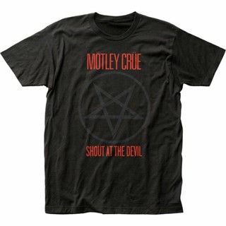 [S-5XL] love-store Qiuy5 {พร้อมส่ง เสื้อยืด ผ้าฝ้าย 100% พิมพ์ลาย Motley Crue Shout At Devil โอเวอร์ไซซ์ ไซซ์ XS-6XL สํา