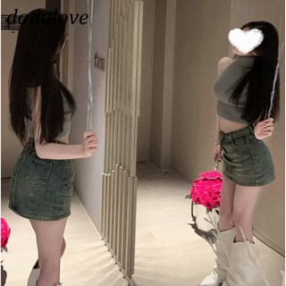 DaDulove💕 New Korean Version of Retro Jeans High Waist Niche WOMENS Bag Hip Skirt Large Size A- line Skirt