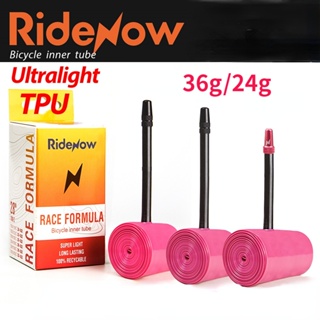 Ridenow ยางในรถจักรยาน TPU เบาพิเศษ ยาว 65 มม. 700x18 25 28 32 สําหรับรถจักรยานเสือภูเขา