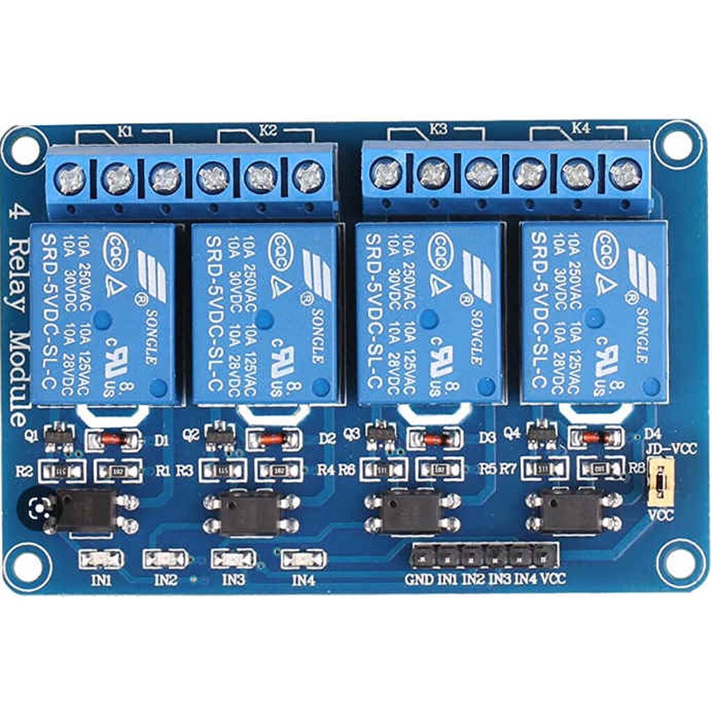 โมดูลรีเลย์-5v-10a-4-ช่องสัญญาณ-isolation-control-แบบ-active-low-relay-module-4-channel-5v-10a