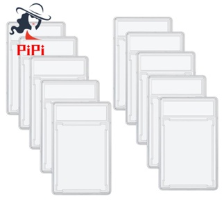 10 Pcs Trading Cards Protector Case Acrylic Clear Graded Card Holders with Label Position Hard Card Sleeves