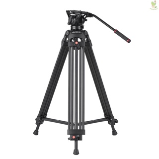 Andoer D1801 Professional Photography Tripod Stand Aluminium Alloy with 360° Panorama Fluid Hydraulic Bowl Head 3-Section Extendable Max. Height 180cm/71in Load Capacity 10kg/22lbs for DSLR Cameras Camcorders