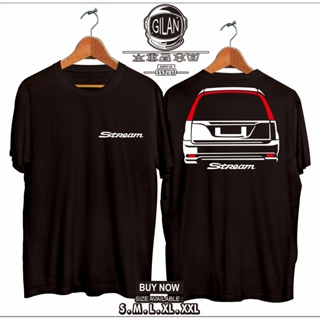 Short Sleeve Honda Stream Printed Combed Cotton T-Shirt for Men |  BAJU MOBIL HONDA STREAM REAR BUMP  OTOMOTIF - GI_01