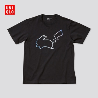Uniqlo เสื้อยืดคอกลม แขนสั้น พิมพ์ลายโปเกม่อน สําหรับผู้ชาย ผู้หญิง 436660