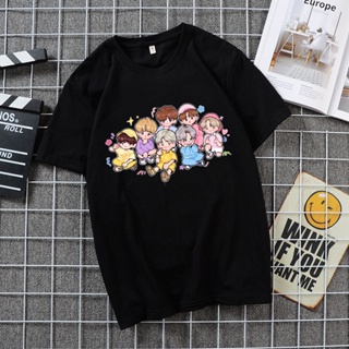 เสื้อยืด **READY STOCK** BTS Shirt Anime Cartoon T-shirts Short Sleeves T-Shirt Fashion/Oversize/Couple/Plus Size/Unisex