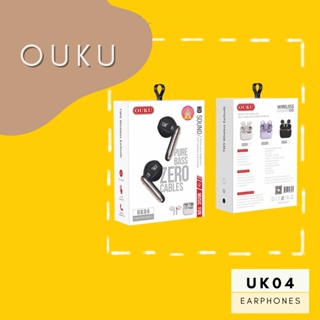 หูฟังไร้สาย OUKU รุ่น UK04 สำหรับแอนดรอยด์ /ไอโฟน แบตอึดใช้ได้นาน มีไฟ LED