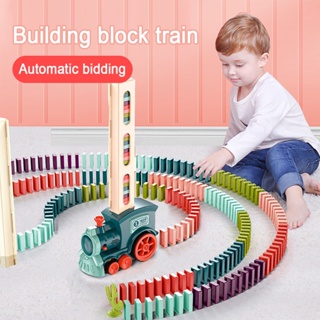 ของเล่นเด็ก Domino Train ชุดของเล่น60วางรถไฟบล็อกเกมของเล่นวาง Domino อัตโนมัติ รถไฟ ของขวัญเด็ก สินค้าพร้อมส่ง