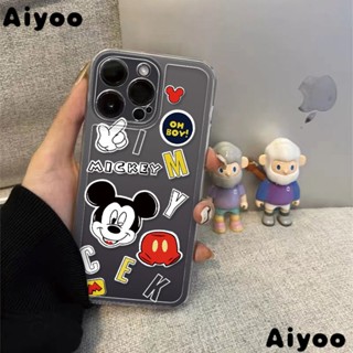 ✅ใหม่ เคสโทรศัพท์มือถือนิ่ม แบบใส ลายมิกกี้ มินนี่เมาส์ สําหรับ iPhone Apple 14ProMax 13 x VL9G