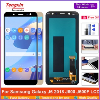 หน้าจอแสดงผล AMOLED J600 ขนาด 5.6 นิ้ว สําหรับ Samsung Galaxy J6 2018 LCD J600 SM-J600F J600G J600FN J600Y