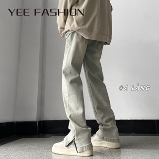 YEE Fashion Yee Fashion กางเกงยีนส์ผู้ชาย กางเกงผู้ชาย วินเทจชายเนื้อผ้ายีนส์ล้างน้ำ NZ23030609 Chic รุ่นใหม่ ทันสมัย Trendy C27B01K 37Z230910