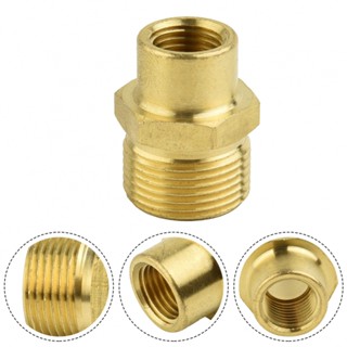 อะแดปเตอร์ทองเหลือง M22 X 1/4 นิ้ว NPT Female Plug ​เครื่องฉีดน้ําแรงดันสูง คุณภาพสูง