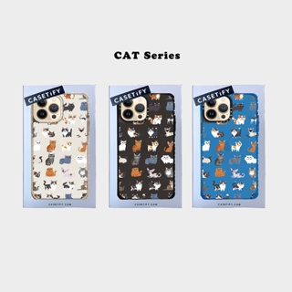 Casetify เคสโทรศัพท์มือถือ TPU แบบนิ่ม ลายการ์ตูนแมว สําหรับ IPhone 14 13 12 11 Pro MAX Mini XS MAX XR X SE 6 6S 7 8 Plus