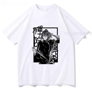 [S-5XL] เสื้อยืด พิมพ์ลายอนิเมะ Jujutsu Kaisen Maki Zenin สไตล์ฮาราจูกุ แฟชั่นฤดูร้อน สําหรับผู้ชาย และผู้หญิง