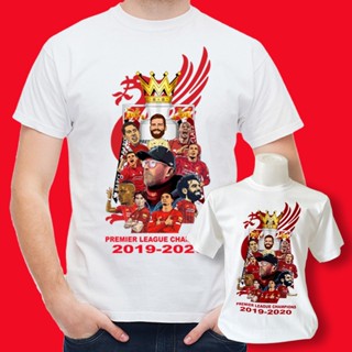 2023เสื้อยืด สกรีนลายถ้วยพรีเมียร์ลีกลิเวอร์พูล สีขาว - Liverpool Premier League Cup T-Shirt