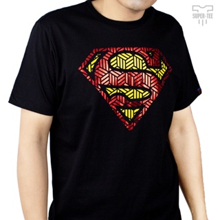 Super Tee เสื้อยืดลายโลโก้ Superman(ซุปเปอร์แมน) HSMT5030 สีดำ