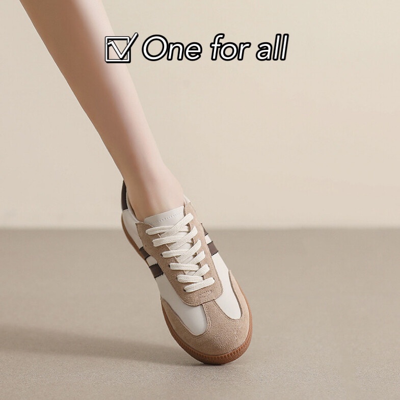 one-for-all-พร้อมส่งจากไทย-tx414-รองเท้าผ้าใบผู้หญิง-รองเท้าผูกเชือก-ส้นแบนสตรีแฟชั่นเกาหลีแบบสบายๆ