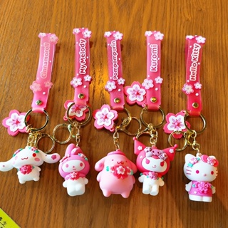 SANRIO พวงกุญแจ จี้การ์ตูนอนิเมะ Hello Kitty สําหรับแขวนกระเป๋า โทรศัพท์มือถือ เครื่องประดับ