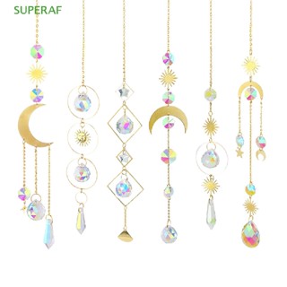 Superaf กระดิ่งลมคริสตัล สําหรับแขวนตกแต่งระเบียง สวน กลางแจ้ง 1 ชิ้น