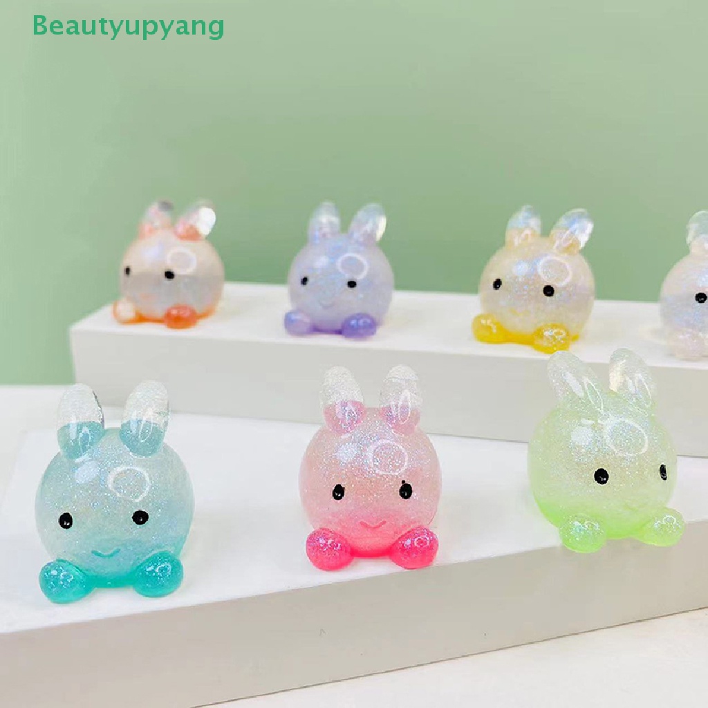 beautyupyang-ตุ๊กตากระต่ายเรซิ่นเรืองแสง-ขนาดเล็ก-2-ชิ้น