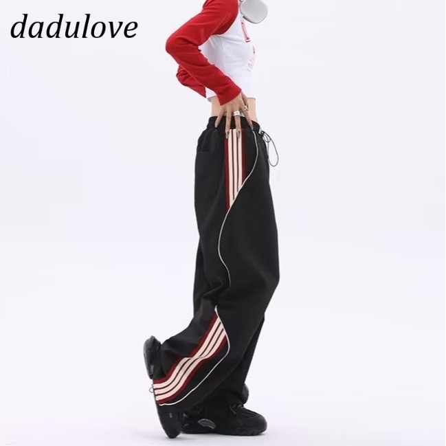 dadulove-2023-new-korean-womens-sports-pants-high-waist-loose-casual-pants-small-size-jogging-pants