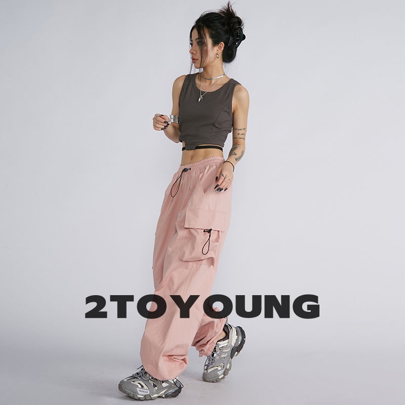 2toyung-กางเกงขายาวผู้หญิง-กางเกงขายาว-ผ้า-ที่สะดวกสบาย-pants-ma2103