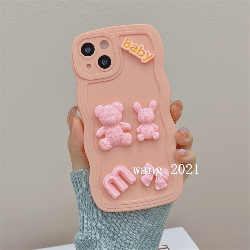 phone-case-เคส-vivov27-vivo-v27e-v27-pro-5g-casing-simple-big-wave-three-dimensional-bear-high-quality-liquid-silicone-soft-cover-for-vivo-v27-5g-เคสโทรศัพท