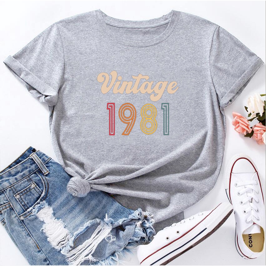 vintage-1981-retro-40th-fashion-print-womens-tee-shirt-cotton-short-sleeve-tops-03